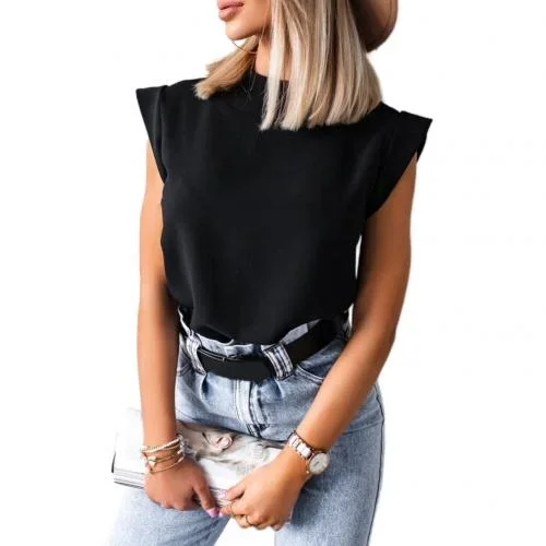 2020-blouse-women-casual-summer-solid-color-stand-collar-short-sleeve-slim-blouse-womens-clothing-блузка-женская