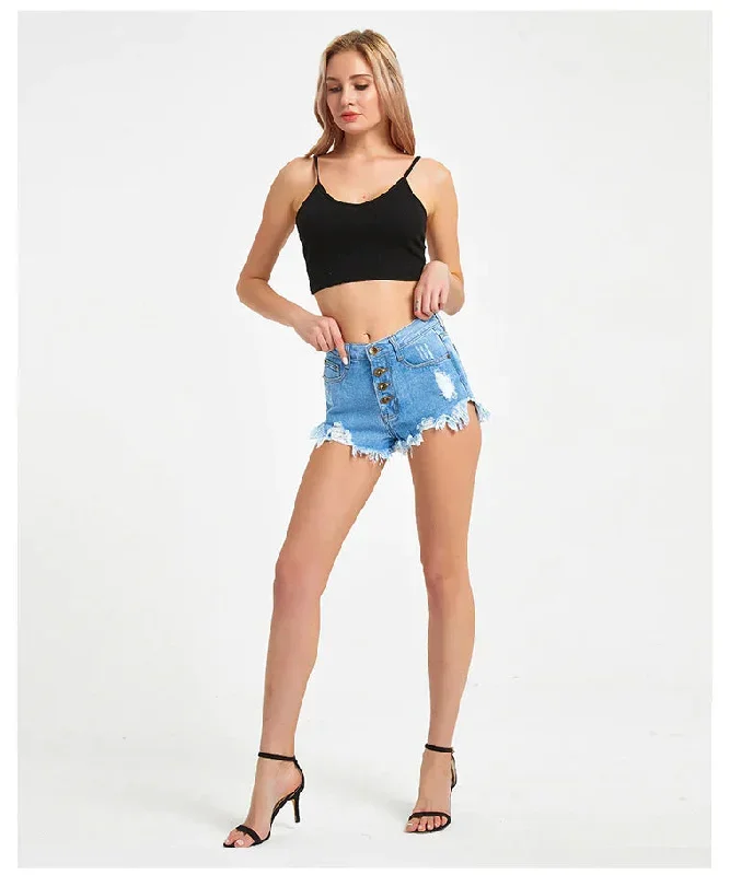 2024-high-breasted-pierced-tassel-denim-shorts