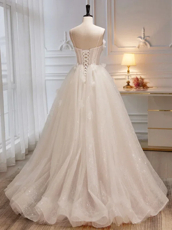 a-line-tulle-flower-light-champagne-long-prom-dresses-shiny-formal-dresses