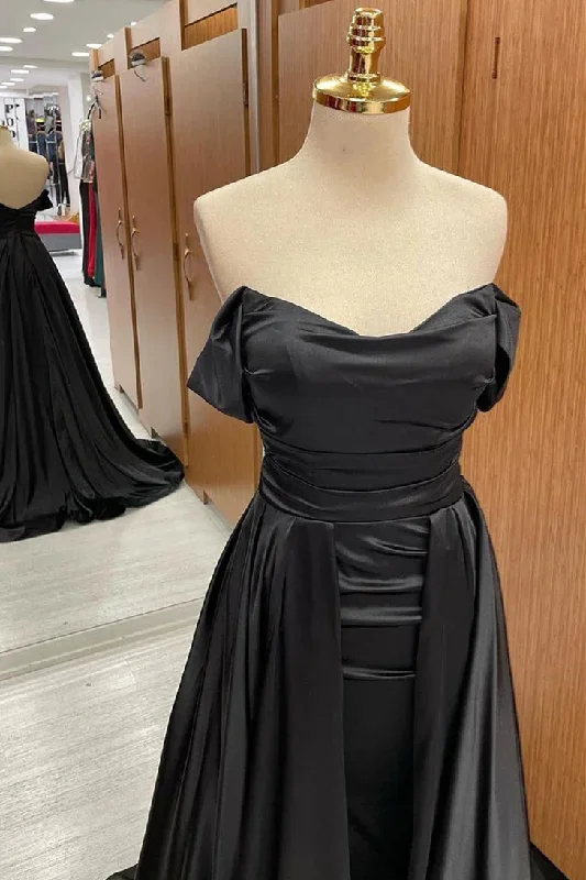 black-off-the-shoulder-cowl-neck-long-prom-dress