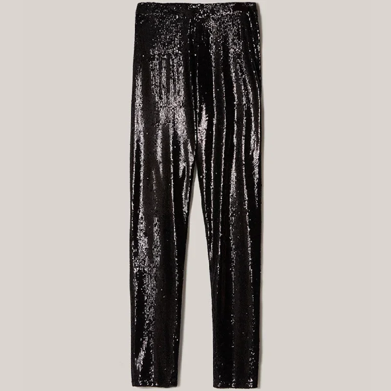 BLACK SEQUIN LEGGINGS ""WES""