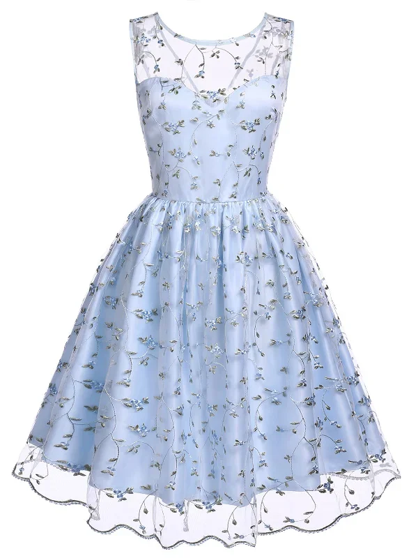 blue-1950s-floral-embroidery-lace-dress