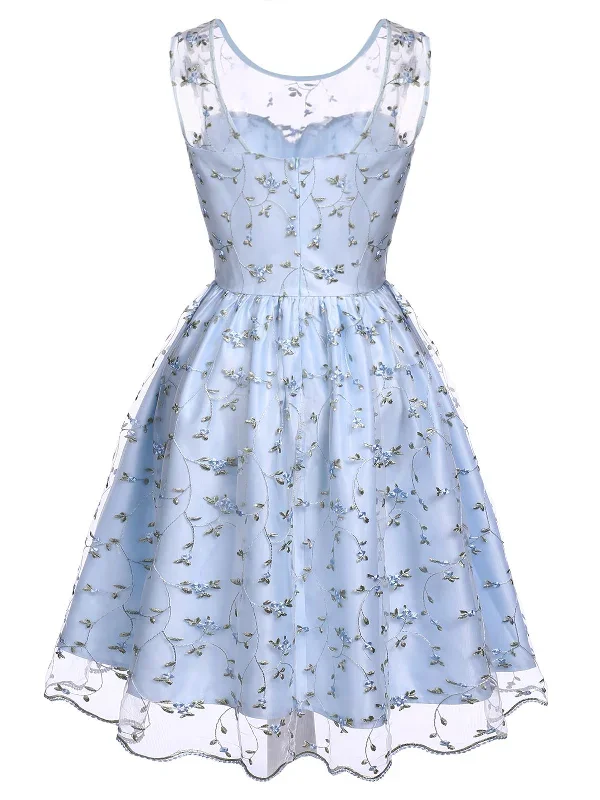 blue-1950s-floral-embroidery-lace-dress