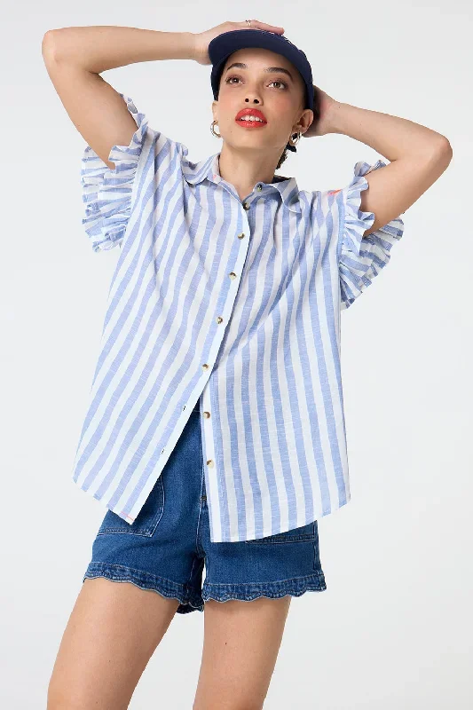 blue-and-white-stripe-frill-sleeve-shirt