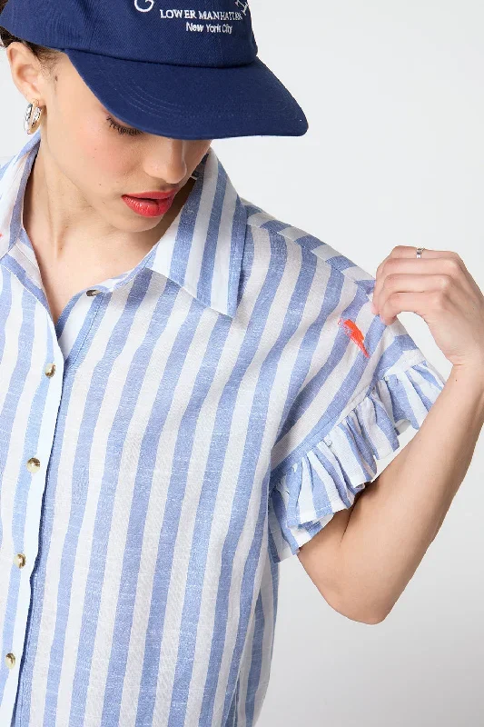 blue-and-white-stripe-frill-sleeve-shirt