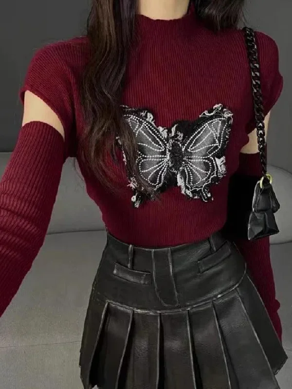 butterfly-patch-mock-neck-with-cuff-long-sleeve-knit