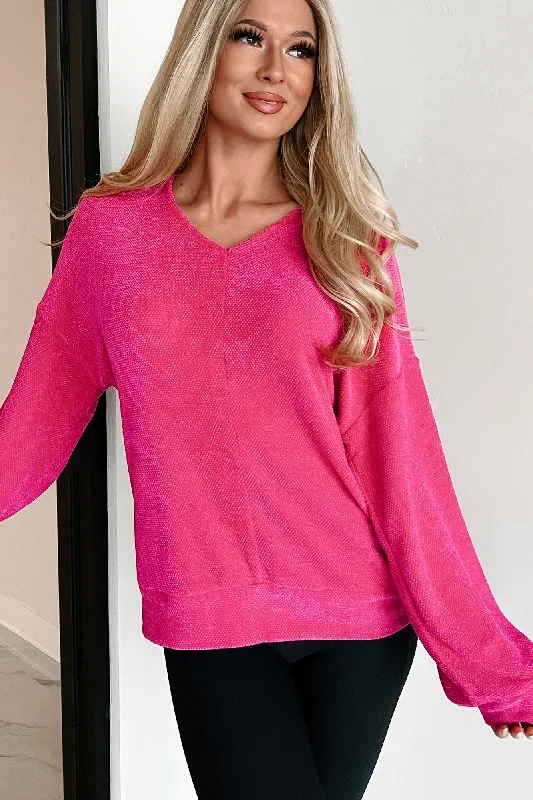 genuine-soul-chenille-long-sleeve-top-fuchsia