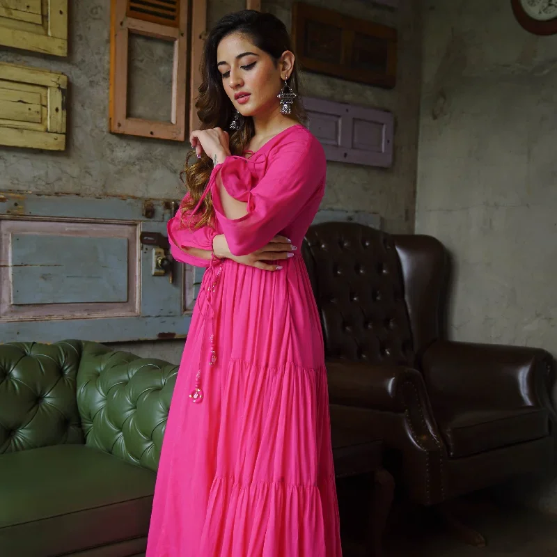 hot-pink-cotton-maxi-anarkali-dress-for-women-online