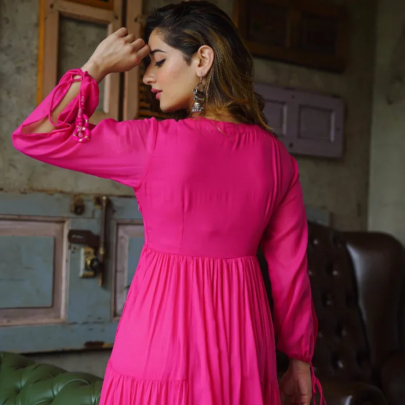 hot-pink-cotton-maxi-anarkali-dress-for-women-online