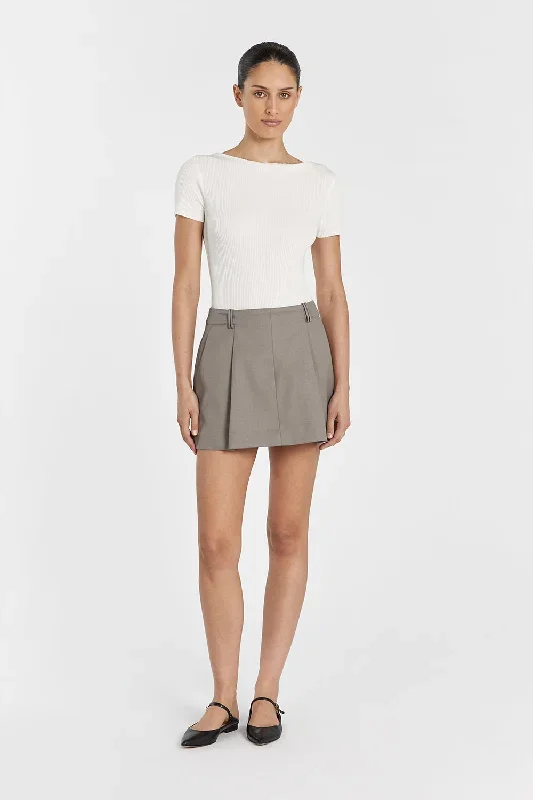 ISSEY SMOKE PLEATED SKORT