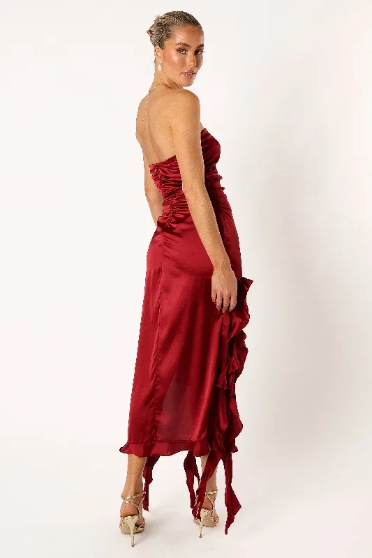 lee-strapless-midi-dress-wine