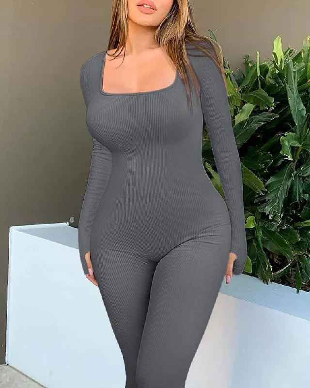 SheCurve Long Sleeve Full Body Shaper Bodysuit