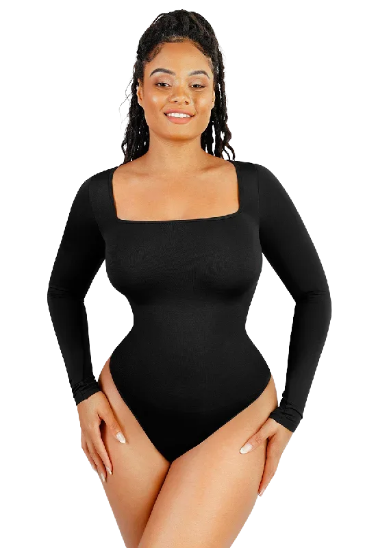 Long Sleeve Square Neck Bodysuit