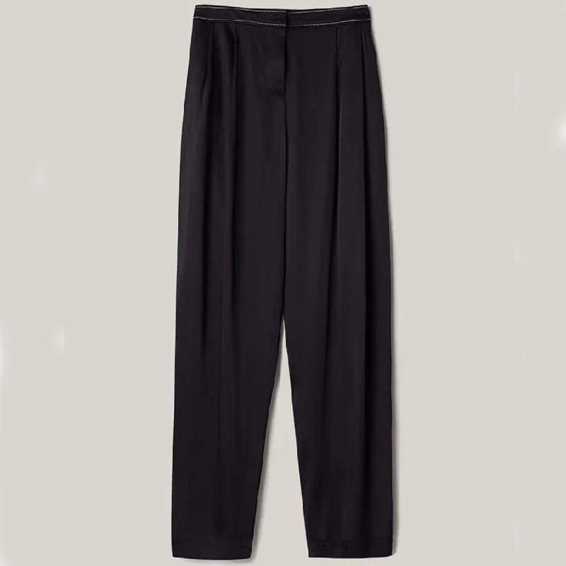 LOOSE HIGH-WAISTED TROUSER ""DELTA"" IN BLACK