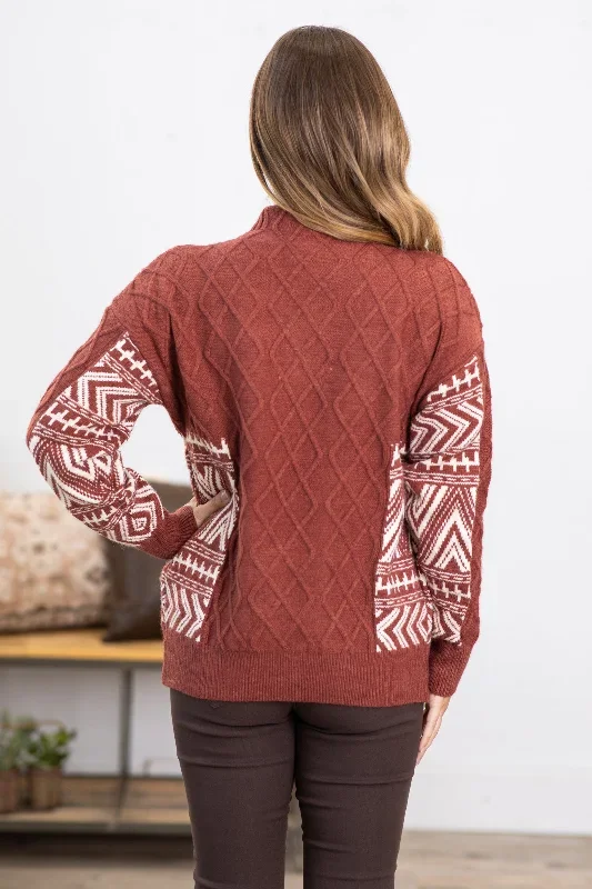 maroon-and-ivory-aztec-sleeve-detail-sweater