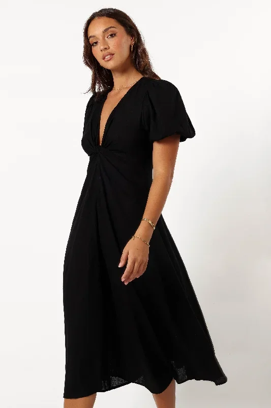 Matilda Midi Dress - Black