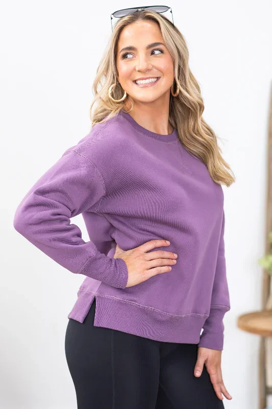 mauve-crewneck-sweatshirt-with-side-slits