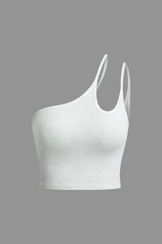 Basic Asymmetrical Shoulder Cami Top