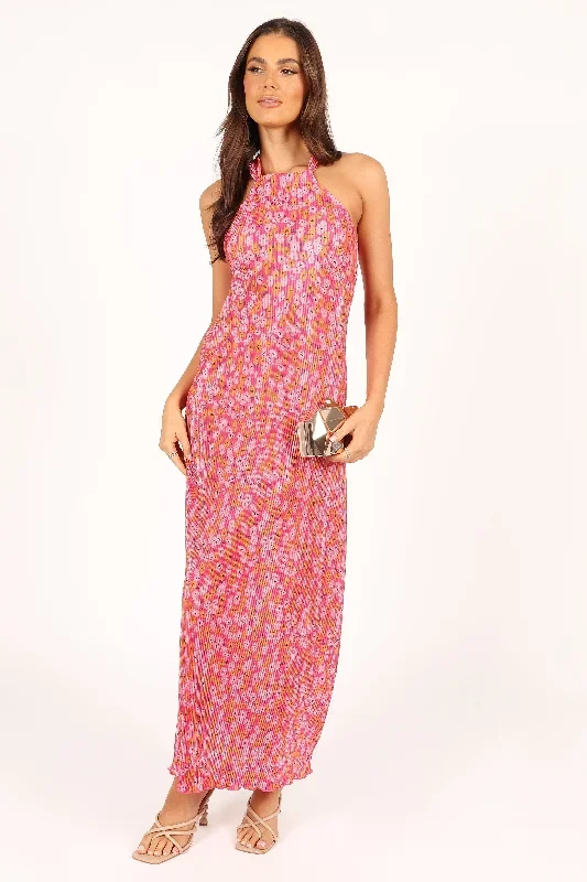 melody-plisse-halter-maxi-dress-hot-pink