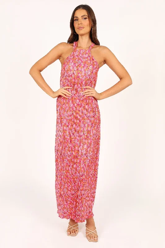 melody-plisse-halter-maxi-dress-hot-pink