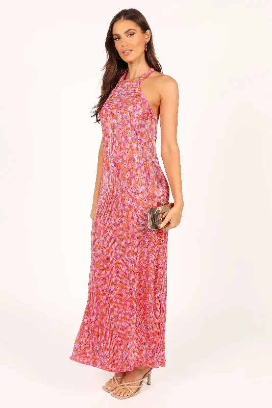 melody-plisse-halter-maxi-dress-hot-pink