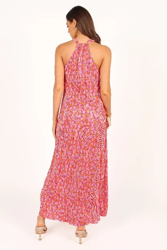 melody-plisse-halter-maxi-dress-hot-pink