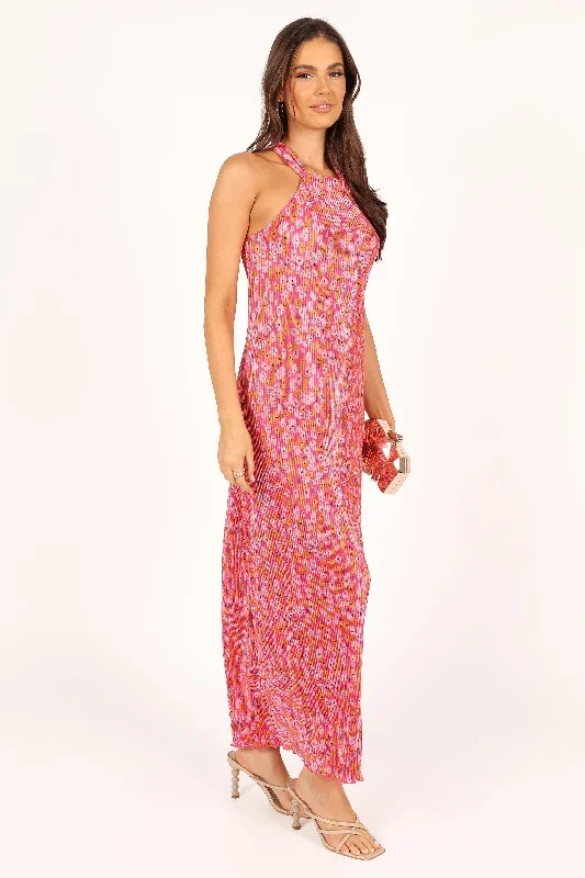 melody-plisse-halter-maxi-dress-hot-pink