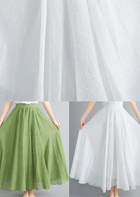 modern-elastic-white-summer-cotton-linen-skirts