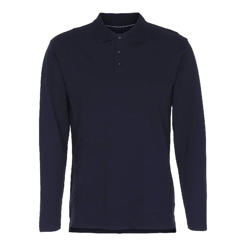 muscle-langaermet-polo-shirt-navy