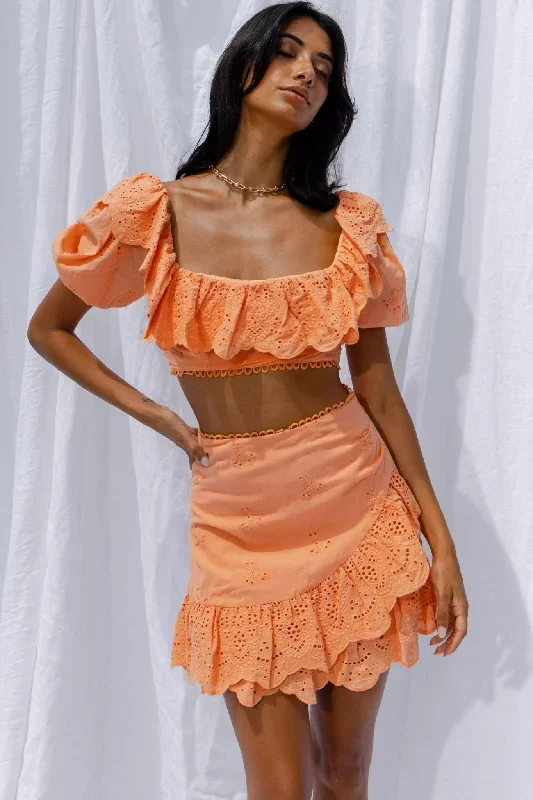 new-moon-scalloped-ruffle-trim-eyelet-skirt-orange