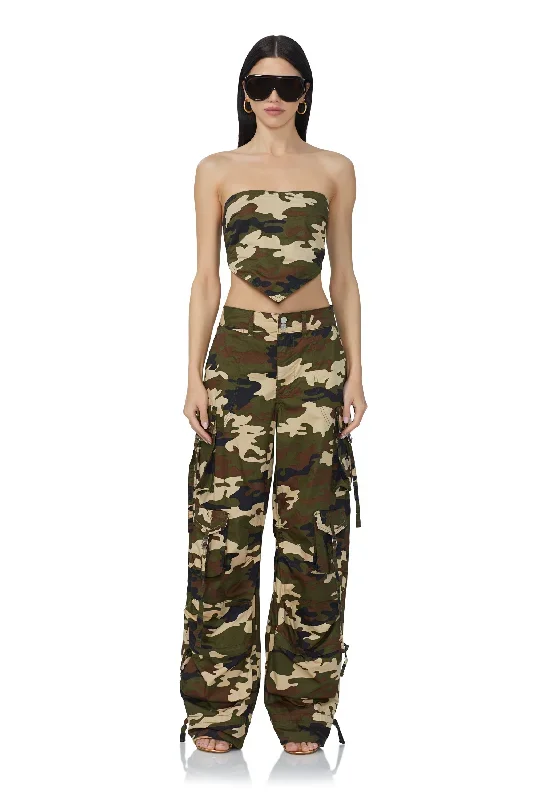 Pascal Baggy Cargo Pant - Woodland Camo