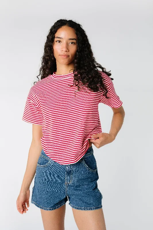 rollas-stripe-boxy-tee-red