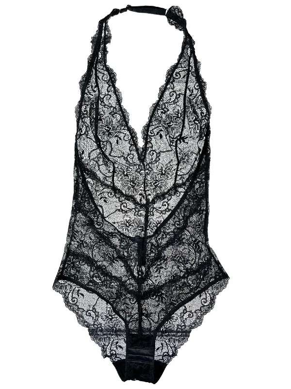 Samantha Chang All Lace Amour Halter Bodysuit