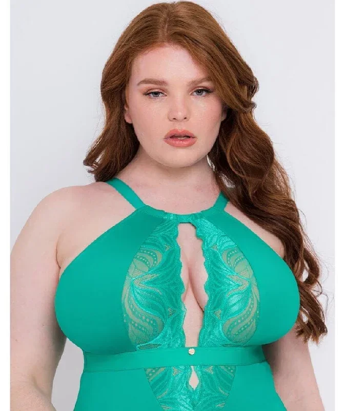 scantilly-indulgence-stretch-lace-bodysuit-jade-green