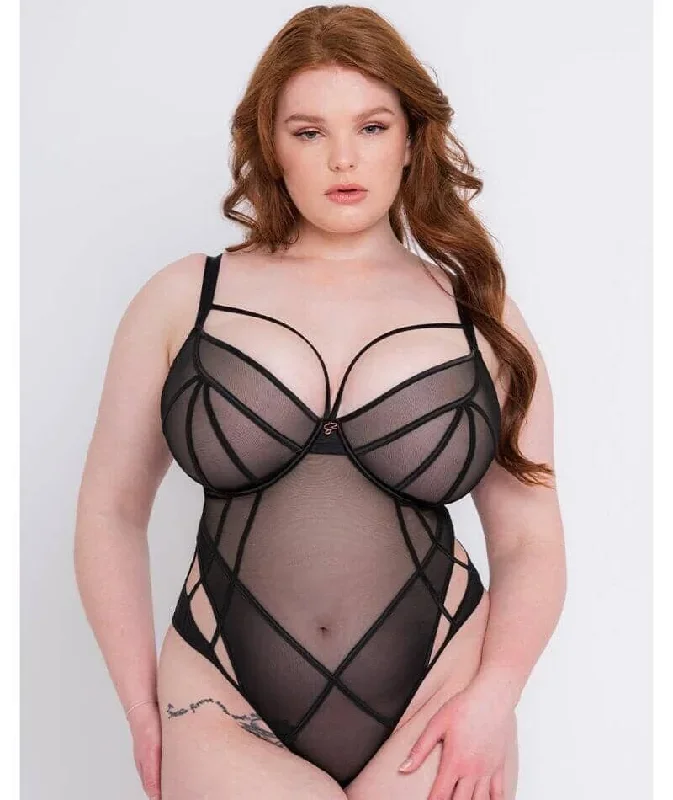 Scantilly Senses Plunge Bodysuit - Black