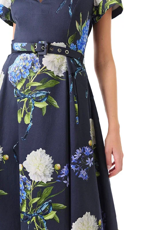 short-sleeve-floral-aline-dress