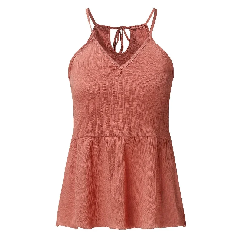 solid-color-loose-v-neck-cami-tops