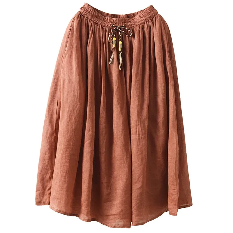 spring-retro-loose-linen-a-line-skirt