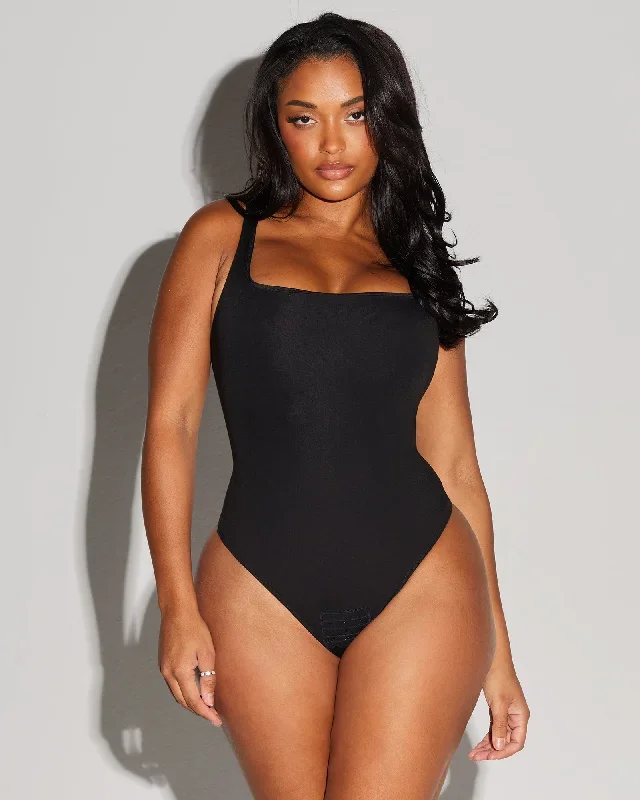 Squarey Bodysuit - Black