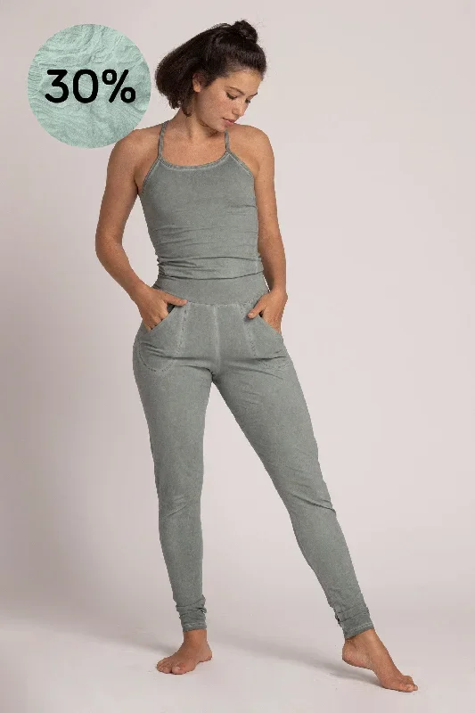 Stonewash Long Yoga Jumpsuit