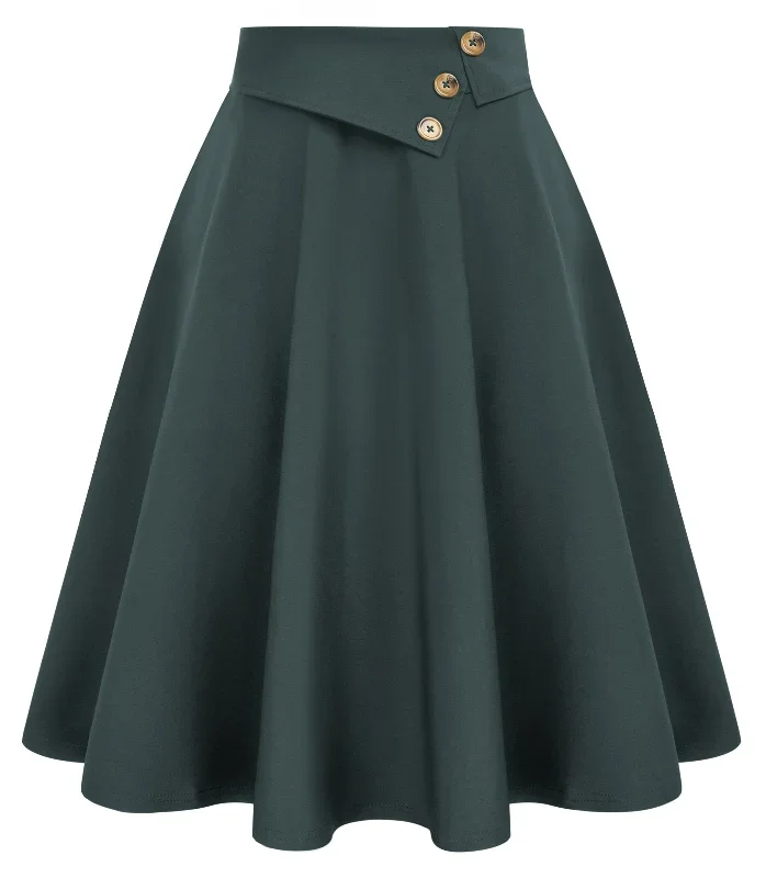 swing-skirt-elastic-waist-buttons-decorated-flared-a-line-skirt