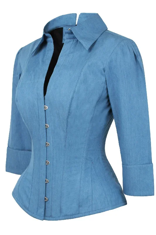 Tailored Denim Corset Shirt