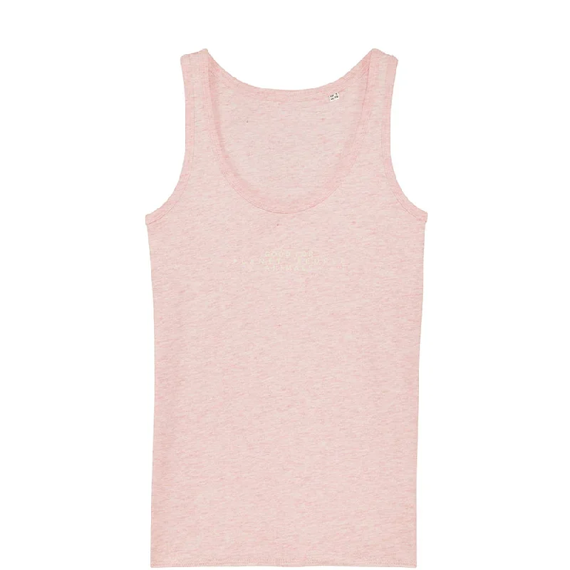 ORGANIC COTTON TANK TOP ""GOOD FOR"" IN DUSTY PINK FOR WOMEN