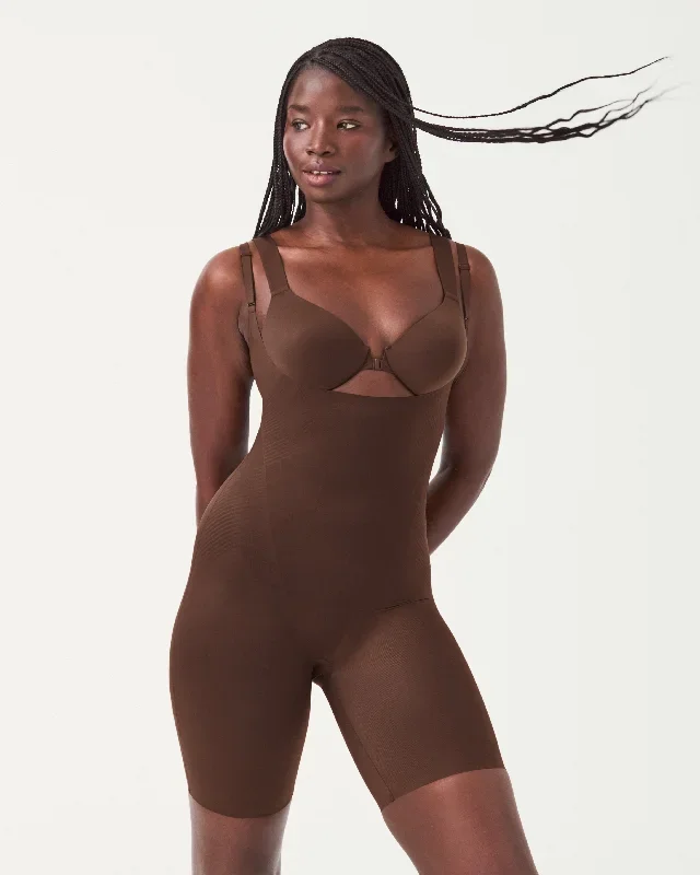 Invisible Shaping Open-Bust Mid-Thigh Bodysuit