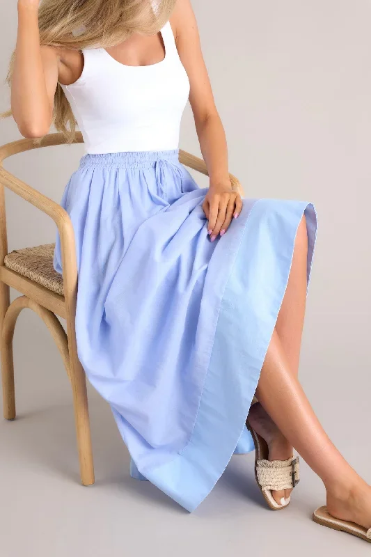 Through The Looking Glass Periwinkle Maxi Skirt