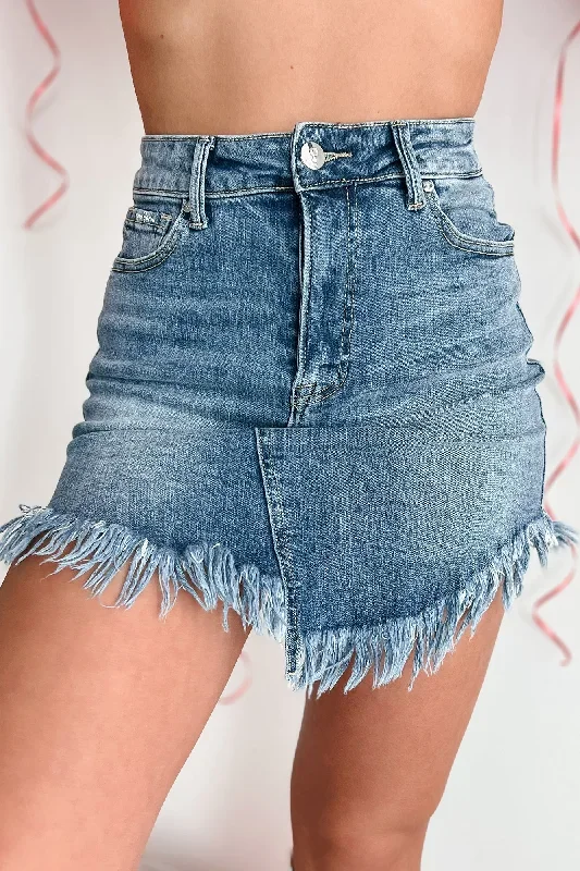 throwing-fits-frayed-denim-mini-skirt-medium