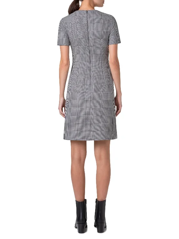 vichy-pleated-sheath-dress-in-wool-double-face-black-ecru