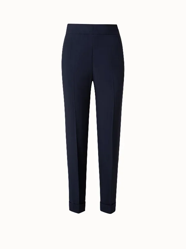 Viscose Crêpe Tapered Pants