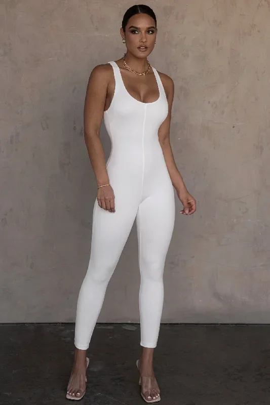 White Alo Double Layer Jumpsuit