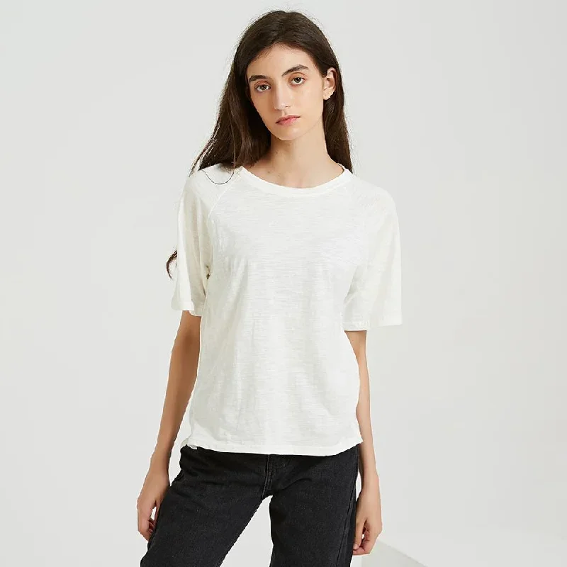 FashionSierra - Women Cotton Elastic Basic T-shirts